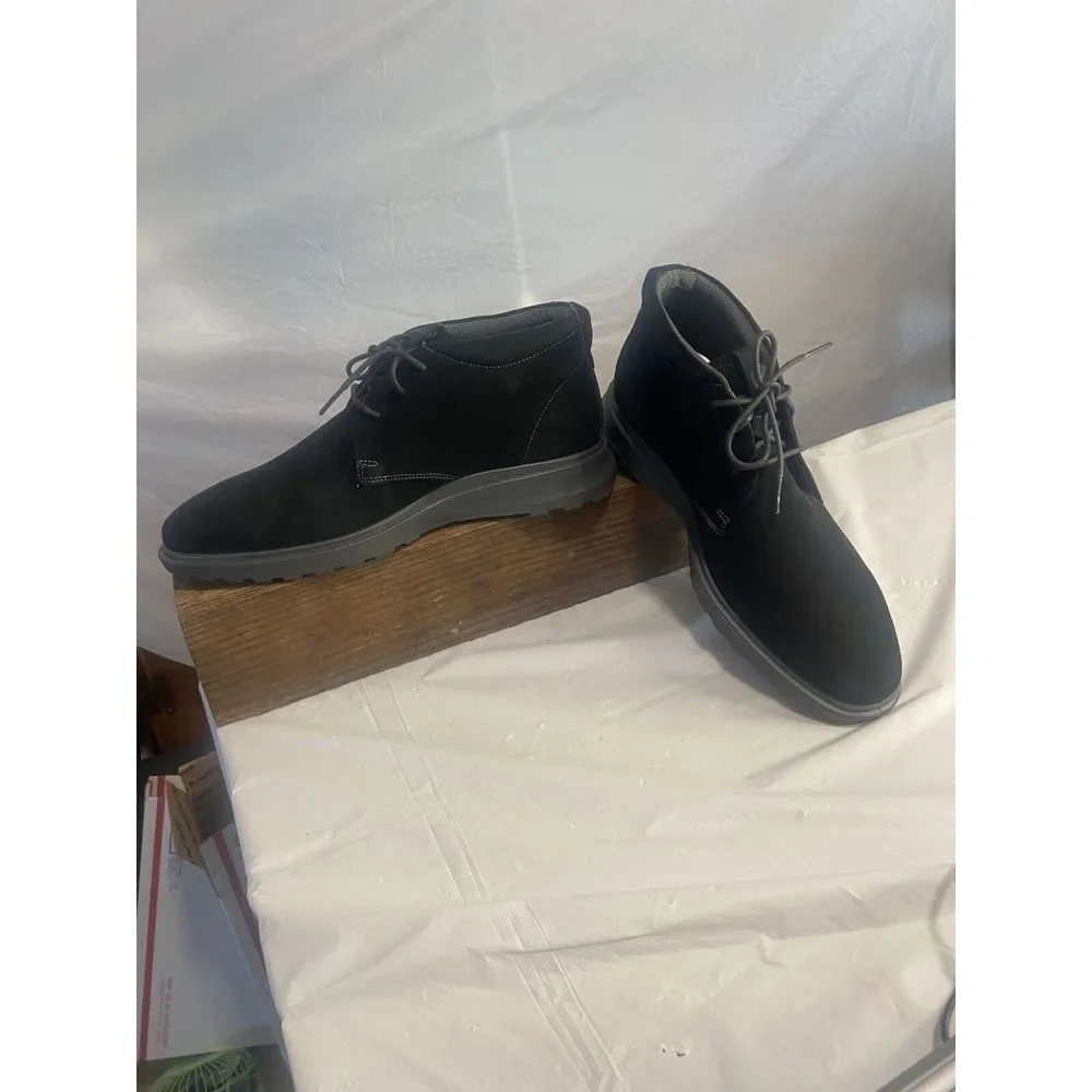 Men's Ecco Black Suede Hybrid Chukka Boots Black-Size 9-9.5-NWOT- Never Worn‎